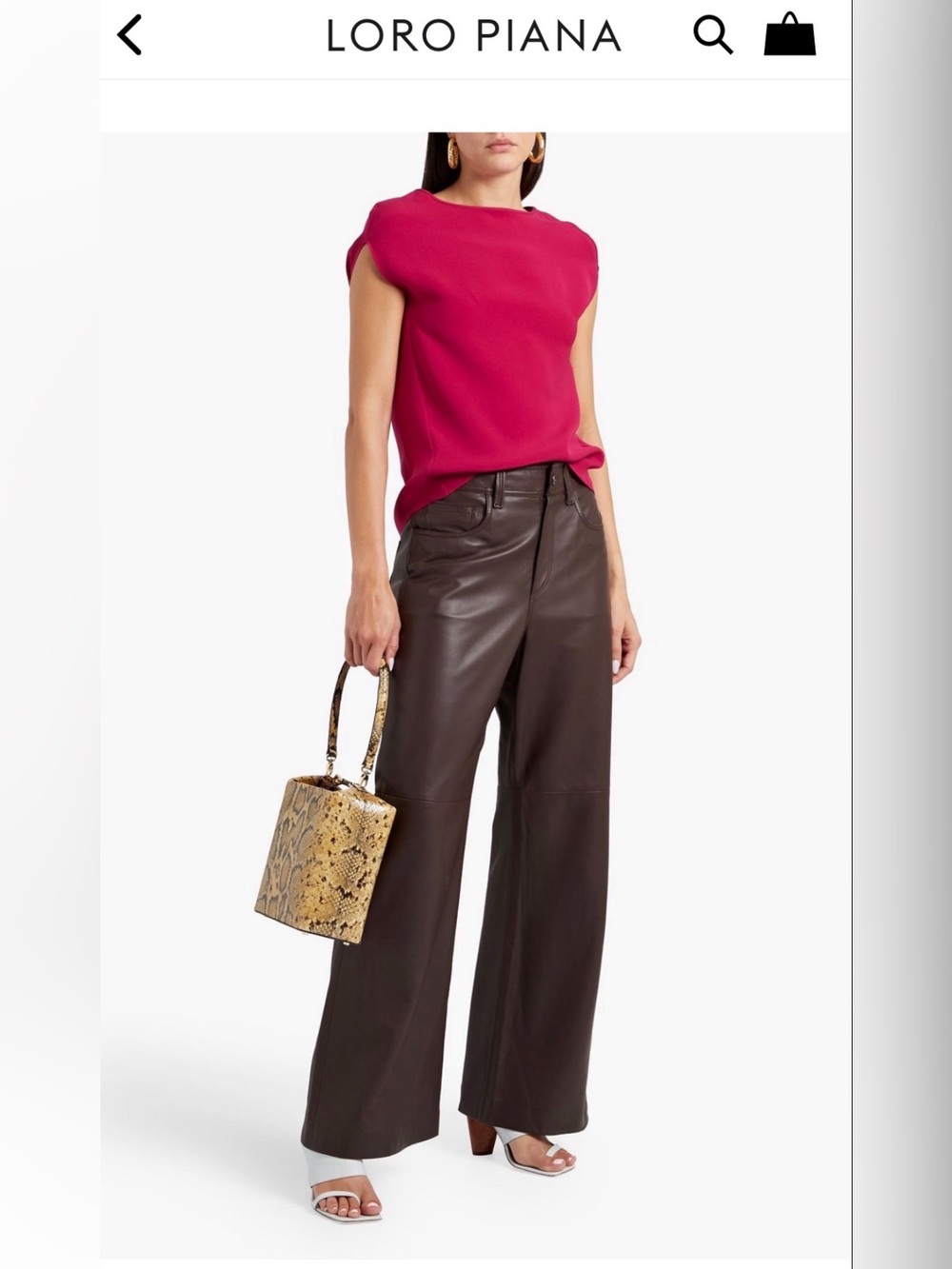 LORO PIANA
Cloris 100% silk crepe de chine top. Magenta. Size XS. NWT